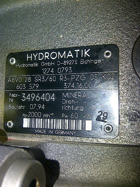 Pompa Hydromatik A8VO28 SR3/60 R3-PZG 05 K02